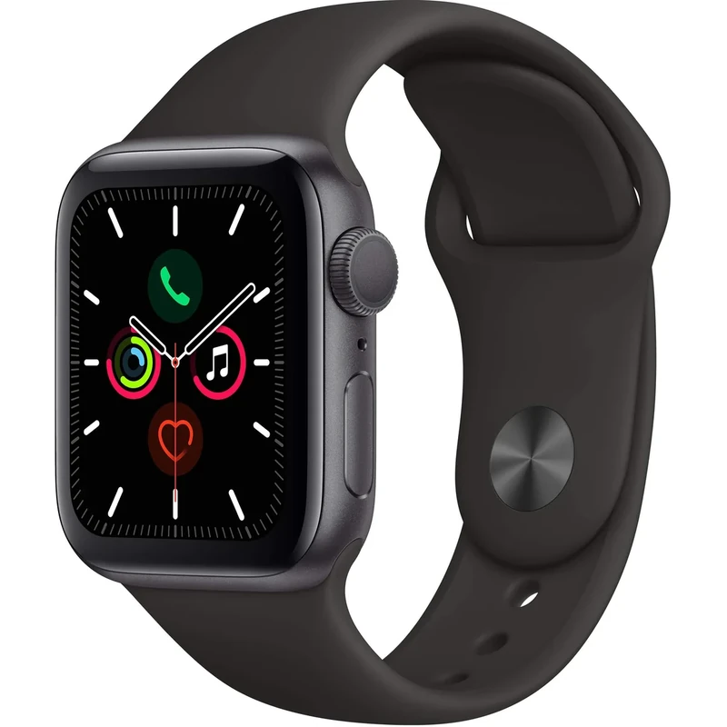 Apple Watch Series 4 (GPS, 40mm) - Space Gray Aluminum Case with Black Sport Band (Renewed)