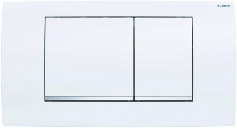 Geberit 115.899.KJ.1 Twinline Control Plate for 2 Quantities, 34 x 18.5 x 3.2 cm, White