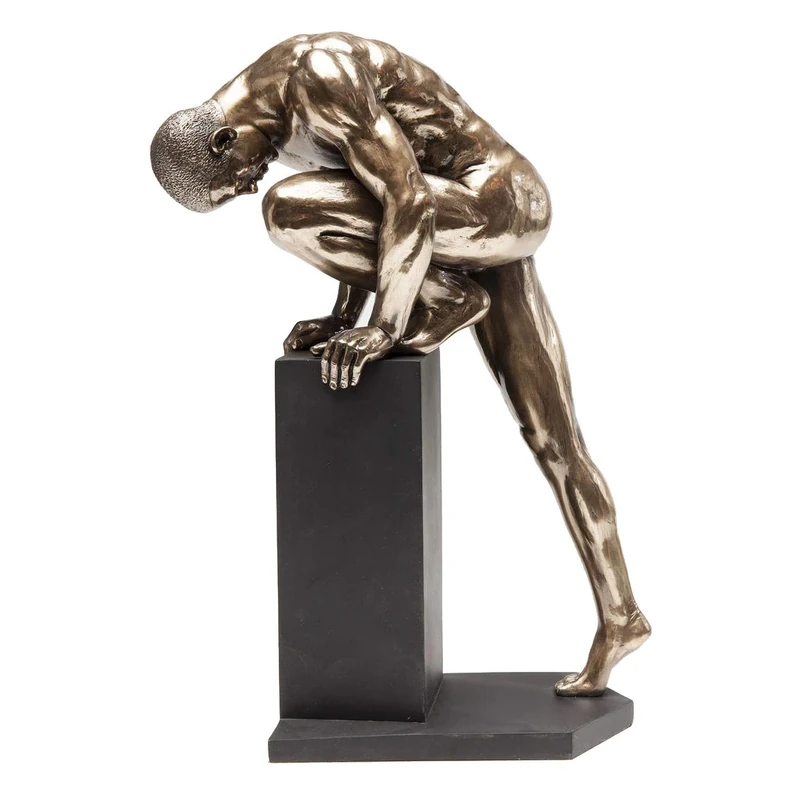 Kare Design Deco Object Nude Man Stand Bronze 35cm, Copper - Image 1