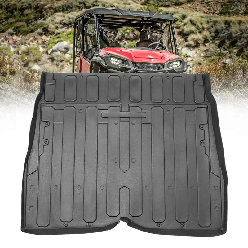 kemimoto Rubber Bed Mat Liner, TPE Floor Mat for Honda Pioneer 2016-2018 SXS 1000 M5-5 Seater