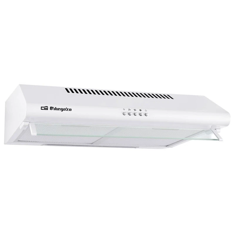 Orbegozo ST 07260 D BL Standard Extractor Hood, 60 cm, 2 Motors with 60 W, 3 Power Levels, 2 Removable Aluminium Filters, 347.4 m³/h Extraction, LED Light