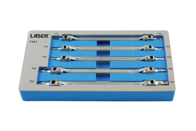 Laser 7481 Double Ended Flexible Star Bit Set 5pc