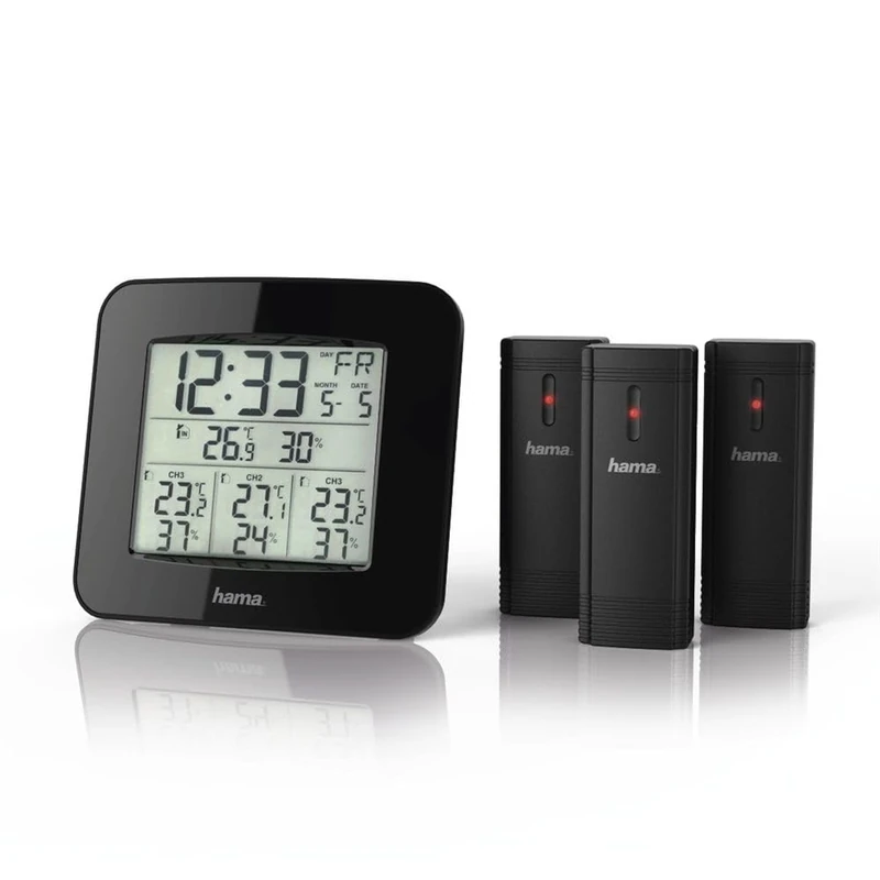 Hama "EWS-Trio Weather Station, with three sensors, Black