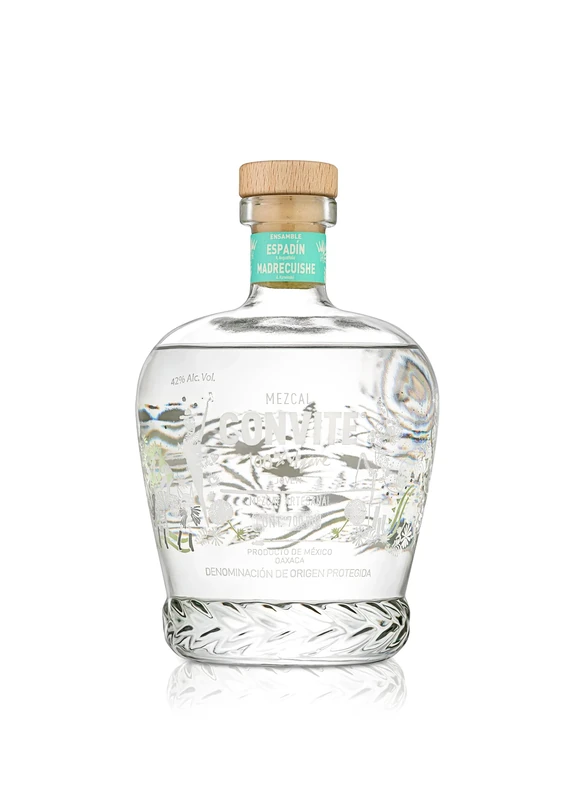 Convite Espadin-Madecruishe Mezcal, 70cl, 42% ABV, 100% Agave, Premium Mezcal Atesenal Tequila, Serve Neat, Lightly Chilled or In Your Favourite Cocktail