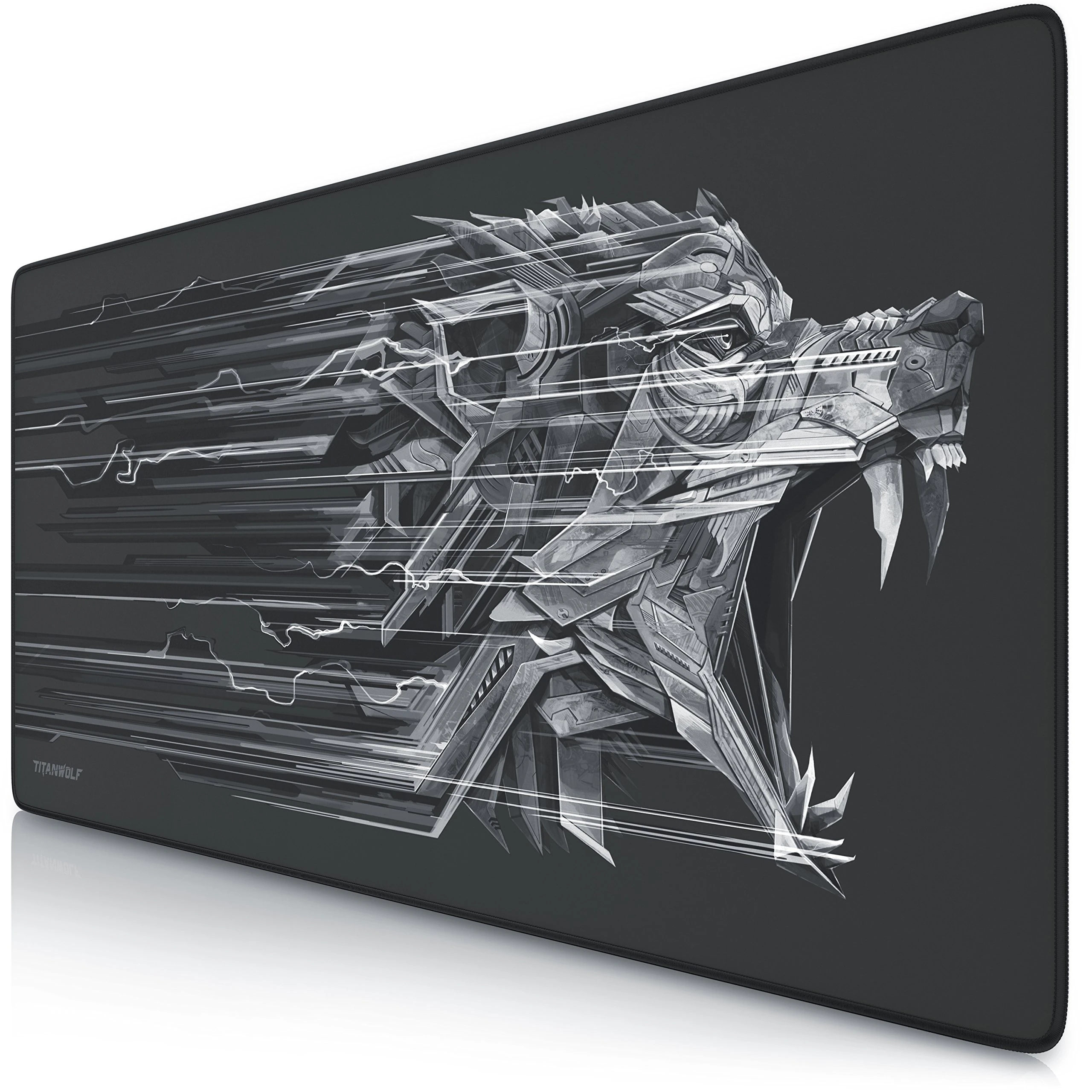 TITANWOLF XXL Speed Gaming Mouse Mat - Mouse Pad 900 x 400mm x 4mm - mousepad - table mat large size - high precision and speed control - rubber base for stable grip