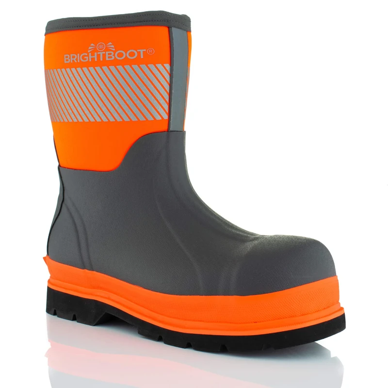 Brightboot Waterproof Rigger Safety Boots (13 UK, Orange)