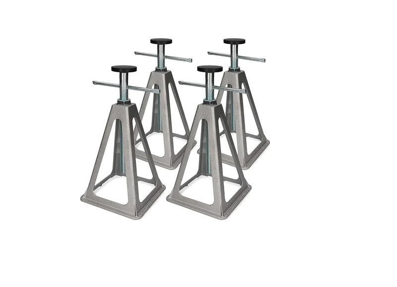 Cartrend Caravan Support Stand, Caravan Support Stand, Caravan Accessories, Motorhome Accessories, Set of 4, Aluminium, Maximum Load 900 kg