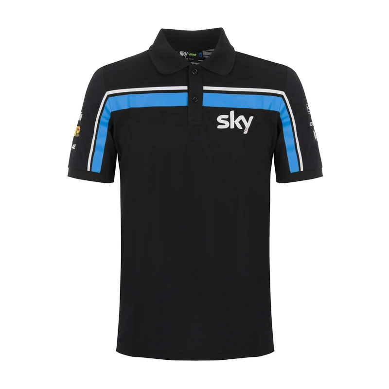 Valentino Rossi Sky Racing Team Collection - Men's Polo Shirt, Mens, Polo, Black, S - Image 1