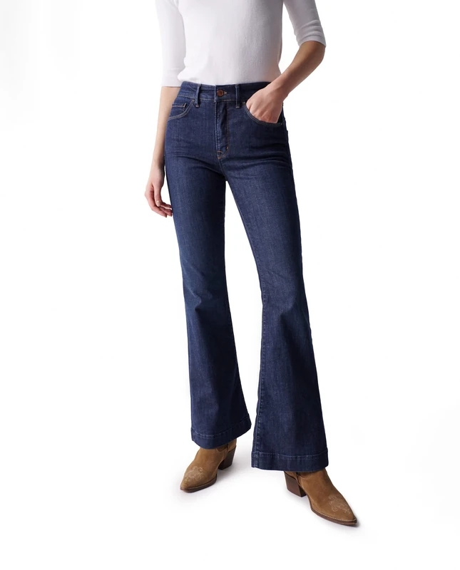Salsa Secret Glamour Push in Flare Jeans Blue