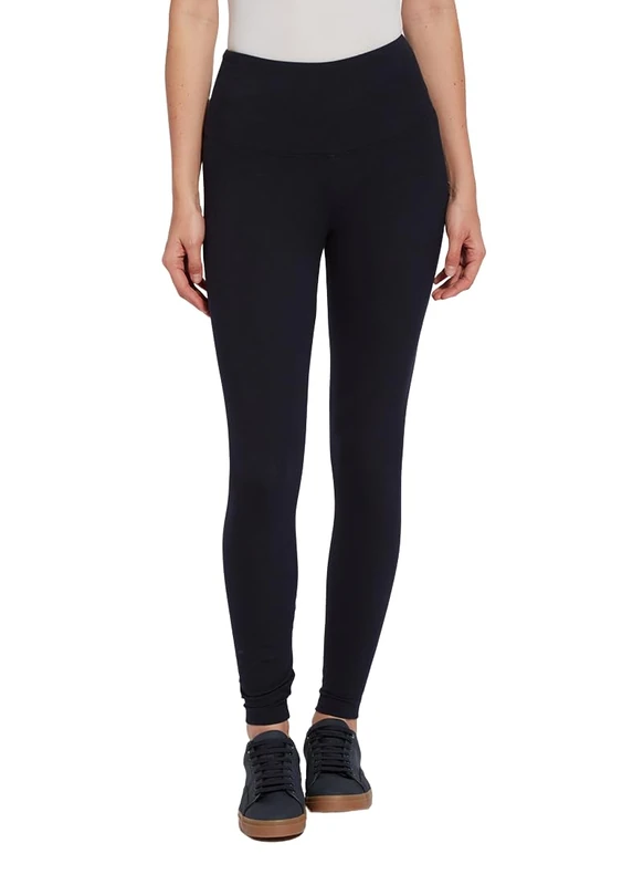 Lyssé Women's Flattering Cotton Legging, Midnight, XL