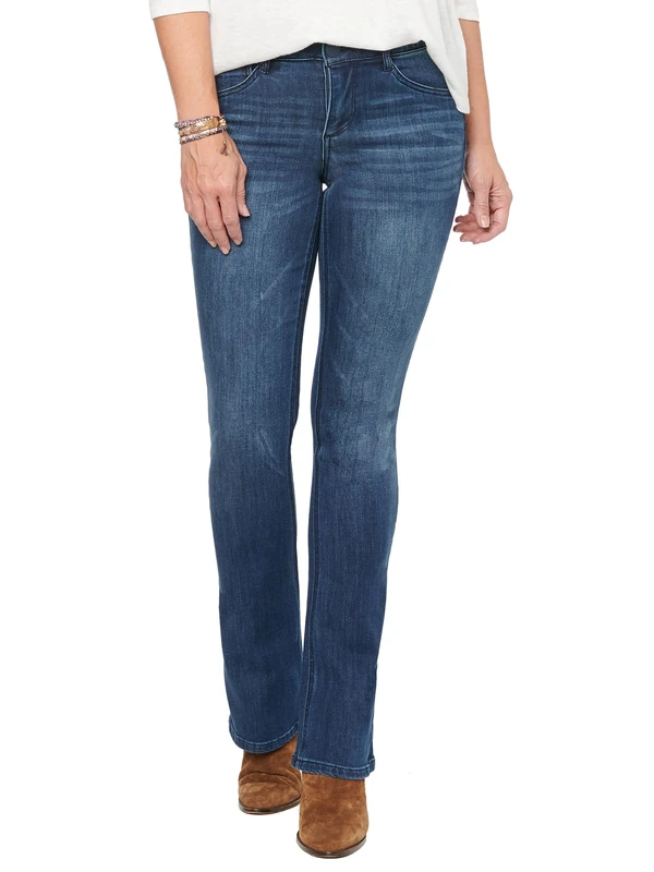 Democracy Women's Ab Solution Itty Bitty Boot Leg Jean, Blue 12