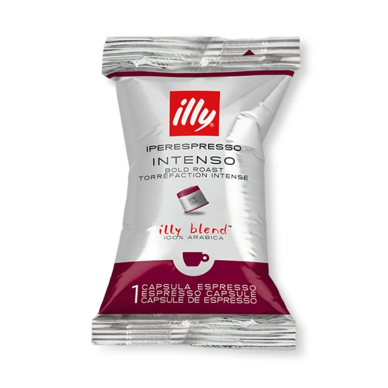 illy Coffee - iperEspresso Capsules x100 - illy Coffee Pods - Intenso Dark Roast - 100% Arabica Coffee Beans - Ideal for Espresso & Cappuccino - Francis Francis Compatible - Individually Wrapped