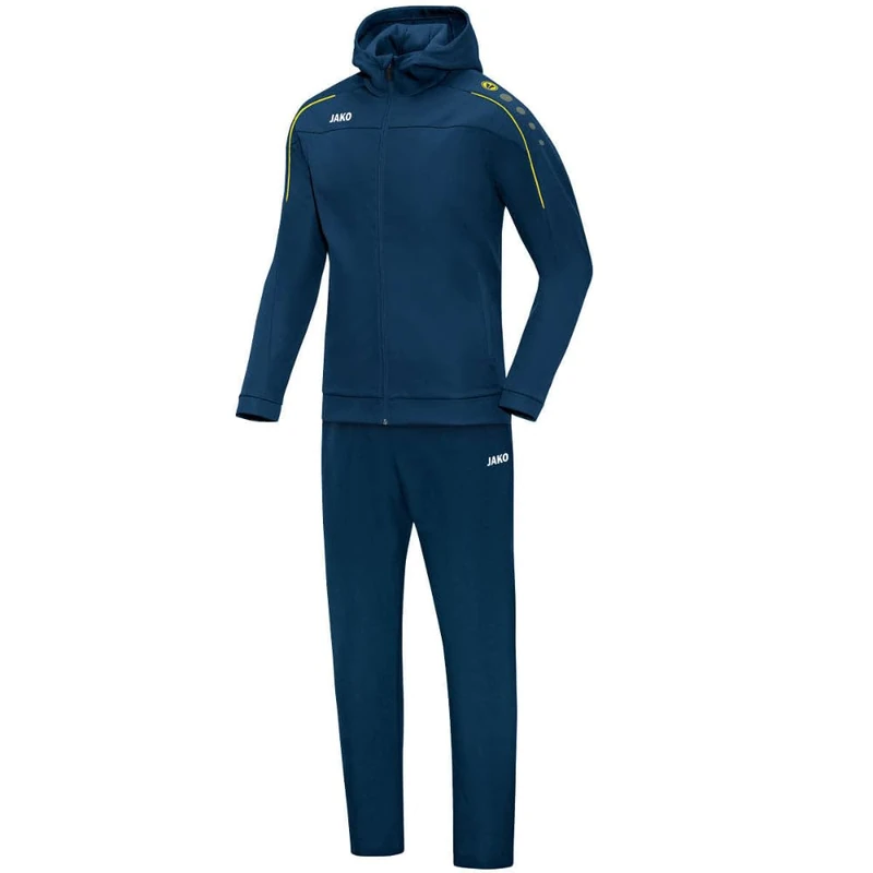 JAKO Children's Classico Tracksuit with Hood Night Blue/Citro, 152