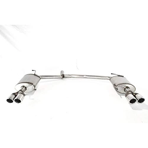 Ulter Sport Double stainless steel sport exhaust compatible with Audi A4 8K Sedan/Avant 2.0TDI 100/105/125kW/1.8 TFSi 88/118kW 2008- 2x 70mm - Image 1