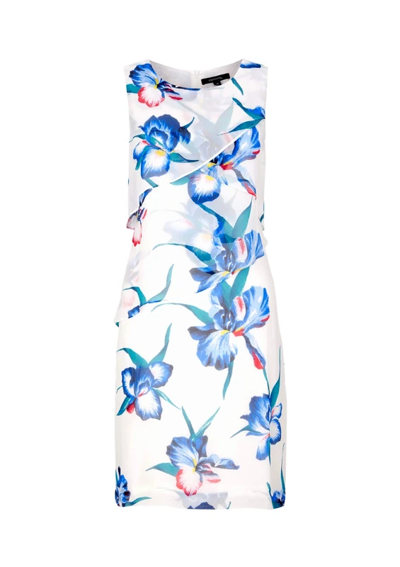 comma Women's 8T.905.82.8517 Dress, Multicolour (01C3 Floral Print 01C3), 6 (Herstellergröße: 32)