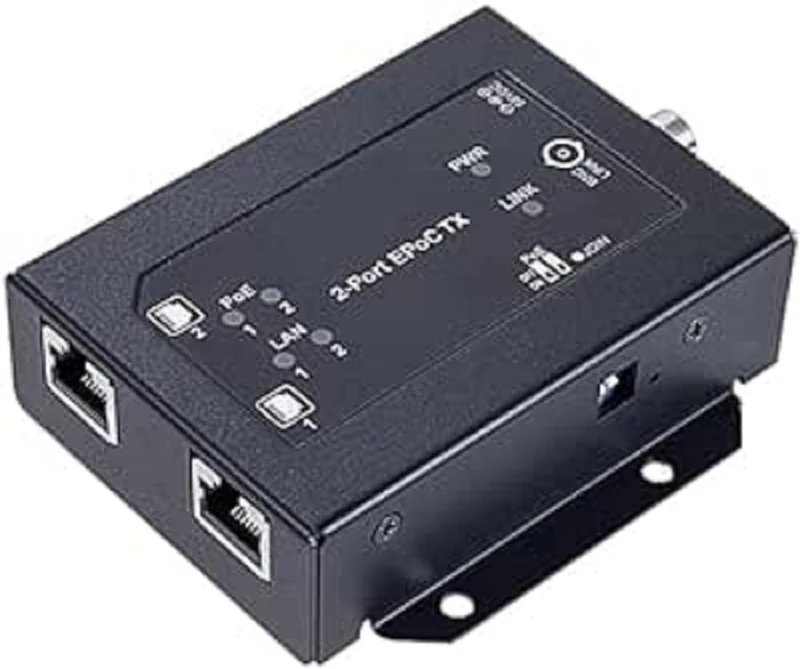 Wantec 2wIP 2-Wire Ethernet Adapter with PoE - BNC - Client | Camera Side | Receiver - 2-Port - Image 1