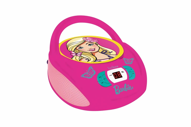 Lexibook, Barbie, Radio CD player, Heapdhones jack, AUX-IN jack, AC or battery-operated, Pink, RCD108BB