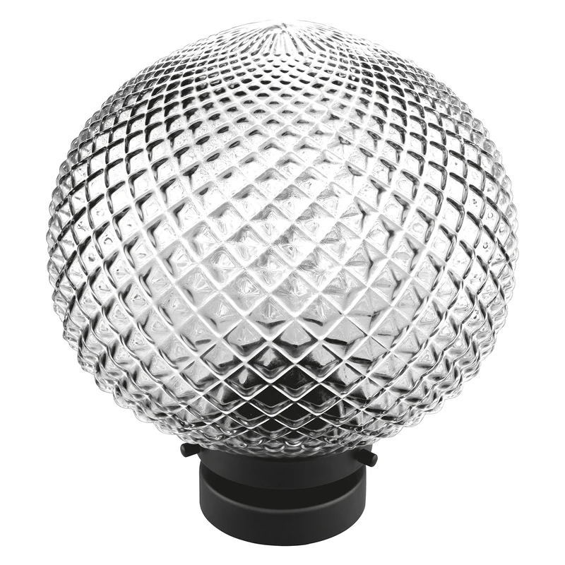 LEDVANCE Vintage Edition 1906 Ceiling Light with E27 Base, Smoke Grey Glass, Bulb Not Included, Carved Pineapple