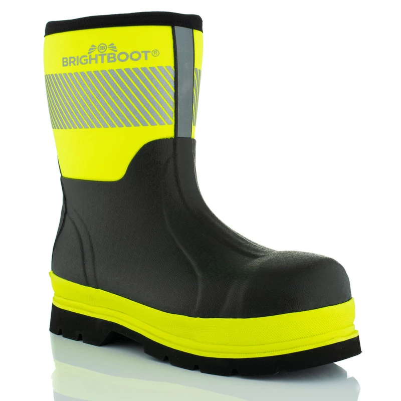 Brightboot Waterproof Rigger Safety Boots (10 UK, Yellow)