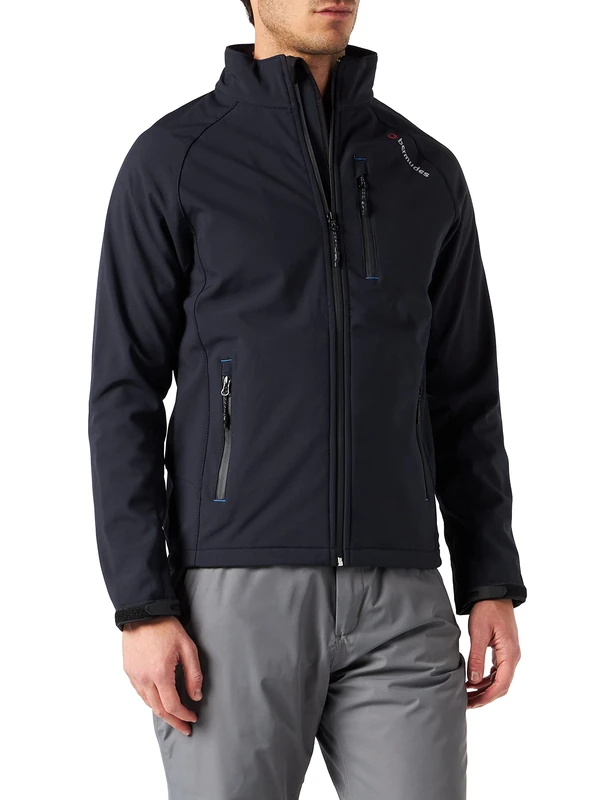 Bermudes Men's Softshell Sealand Jacket Not Applicable, Multicolour (Navy/Noir 019), Small