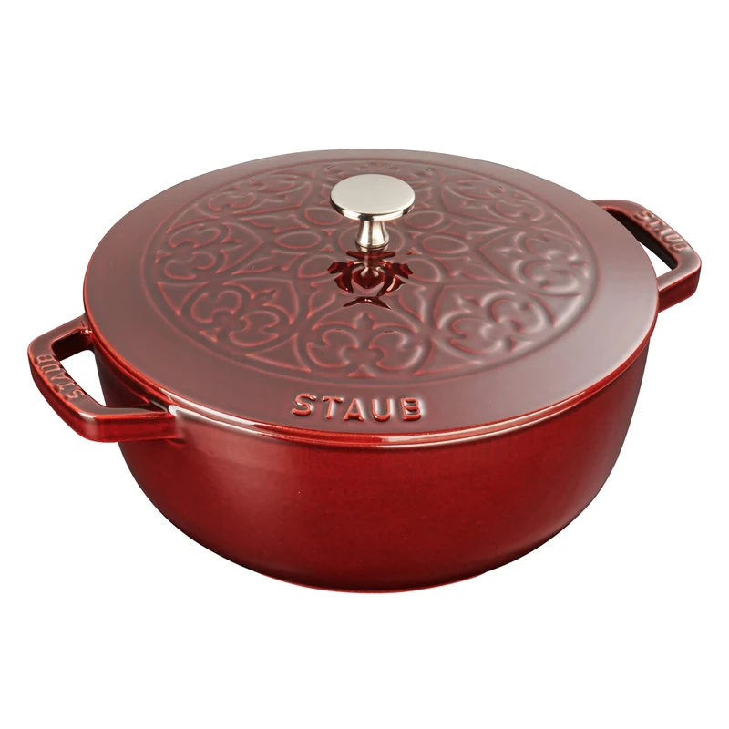 STAUB 3.75qt Essential French Oven with Lilly Lid - Grenadine