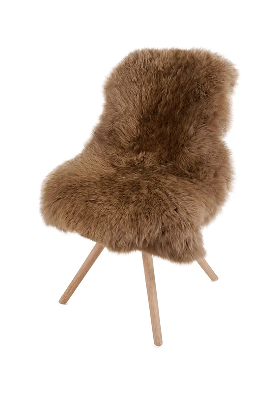 Kaiser 10239 Decorative Skirt 90-100 cm Long Real Sheepskin Cappuccino Brown