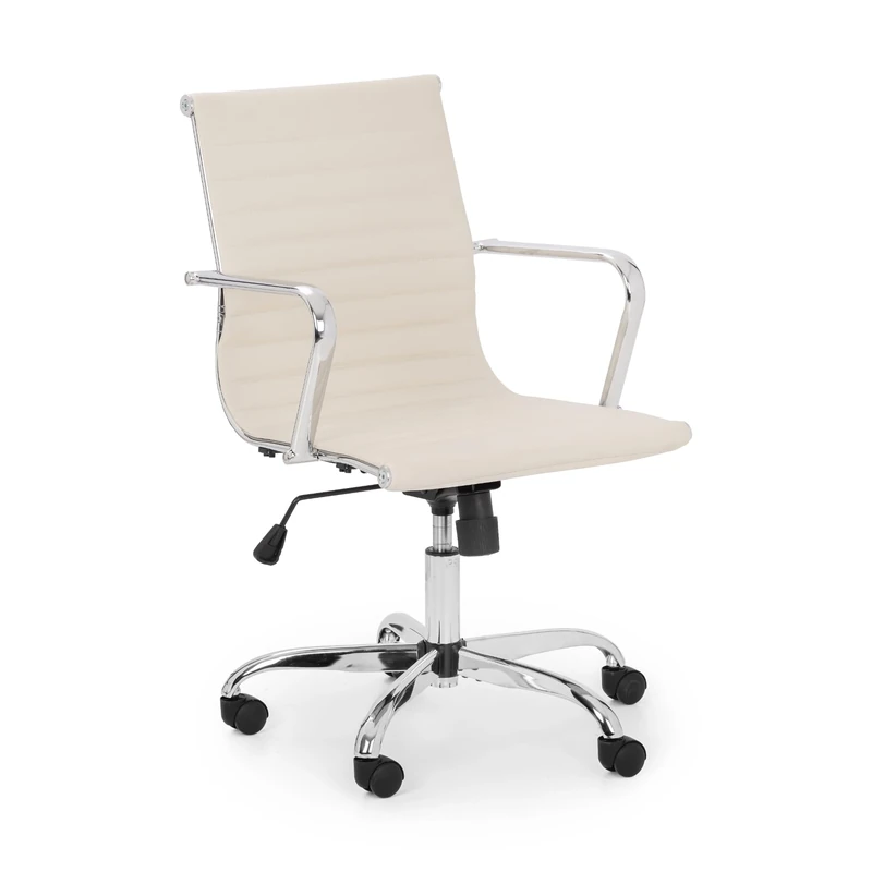 Julian Bowen Gio Office Chair - Ivory & Chrome Chairs