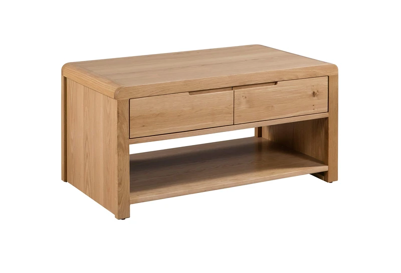 Julian Bowen Curve Oak Coffee Table - Tables