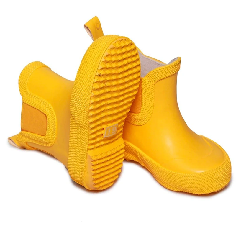CeLaVi Basic Wellies Short, Unisex Kids’ Rain boat, yellow, 8 Child UK (EU)