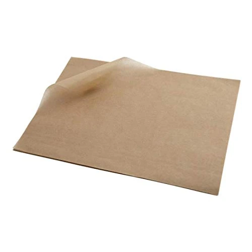 Genware DG391 Greaseproof Paper, Brown, 25cm x 20cm, 1000 Sheets