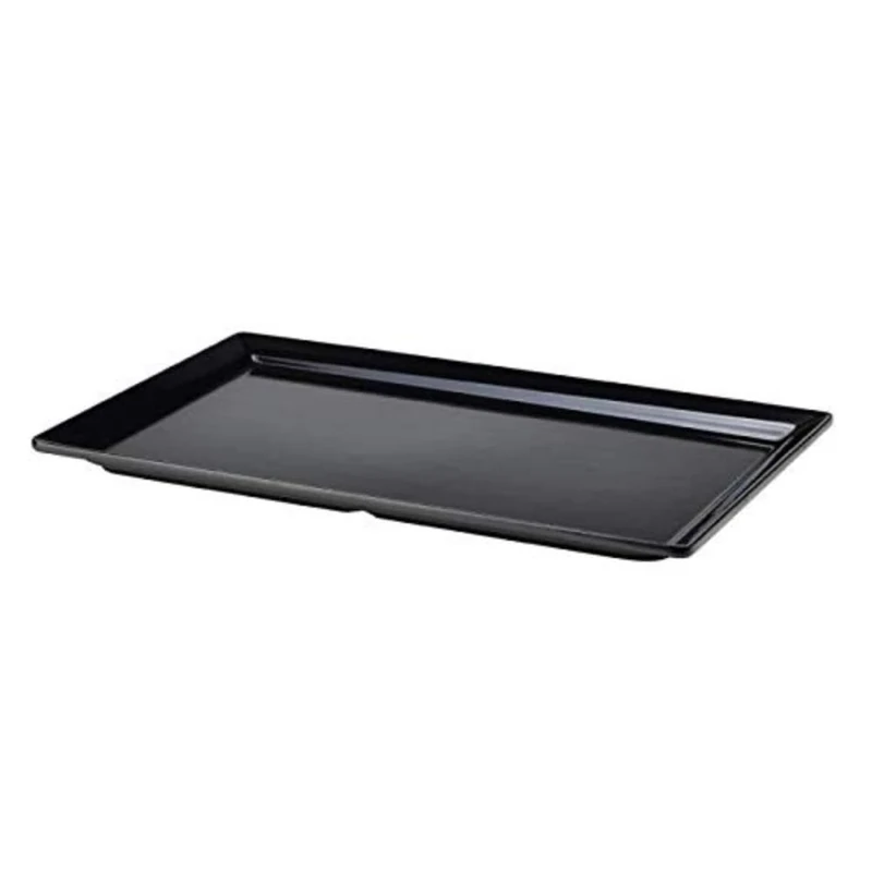 Genware DH042 Black Melamine Platter GN 1/1 53 x 32cm