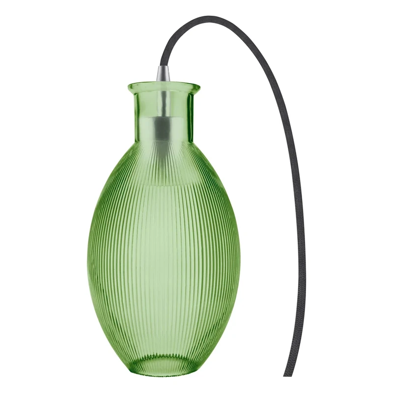 Ledvance Vintage Edition 1906 Table Lamp with E27 Socket, Green Glass, Bulb Not Included, Carved Table Grape