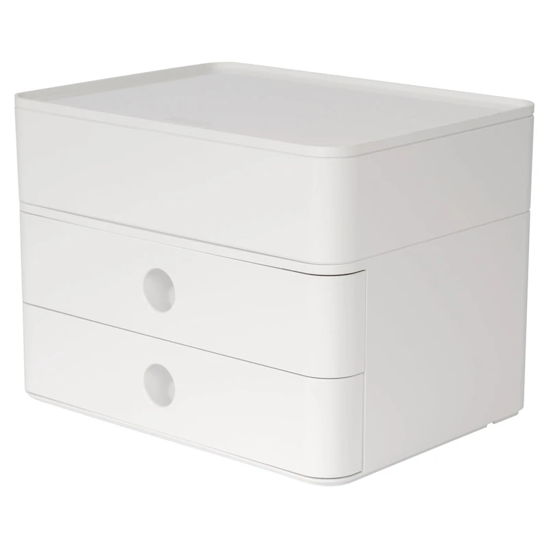HAN 1100-12 ALLISON SMART-BOX PLUS, Drawer Box with 2 Drawers and Utensil Box, Snow White