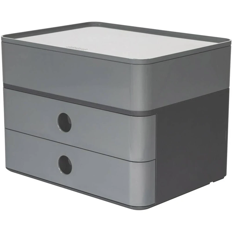 Han 1100-19 SMART-BOX PLUS ALLISON, Drawer Box with 2 Drawers and Utensil Box, Granite Grey