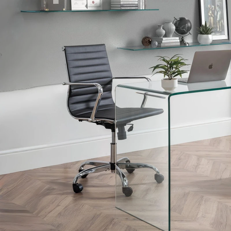 Julian Bowen Gio Office Chair - Black & Chrome Chairs