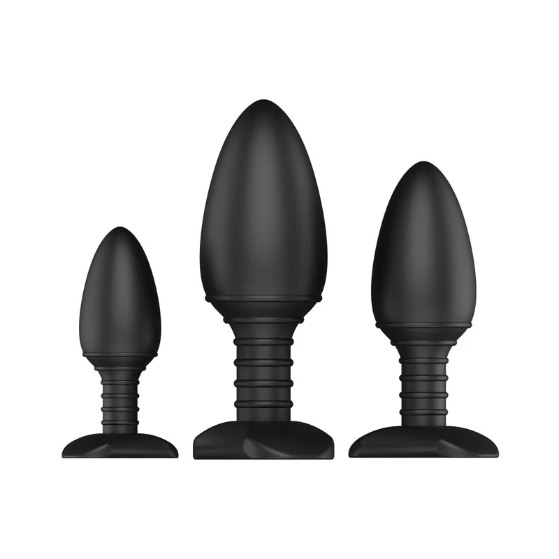 Nexus Butt Plug Trio 3 - Solid Silicone Black