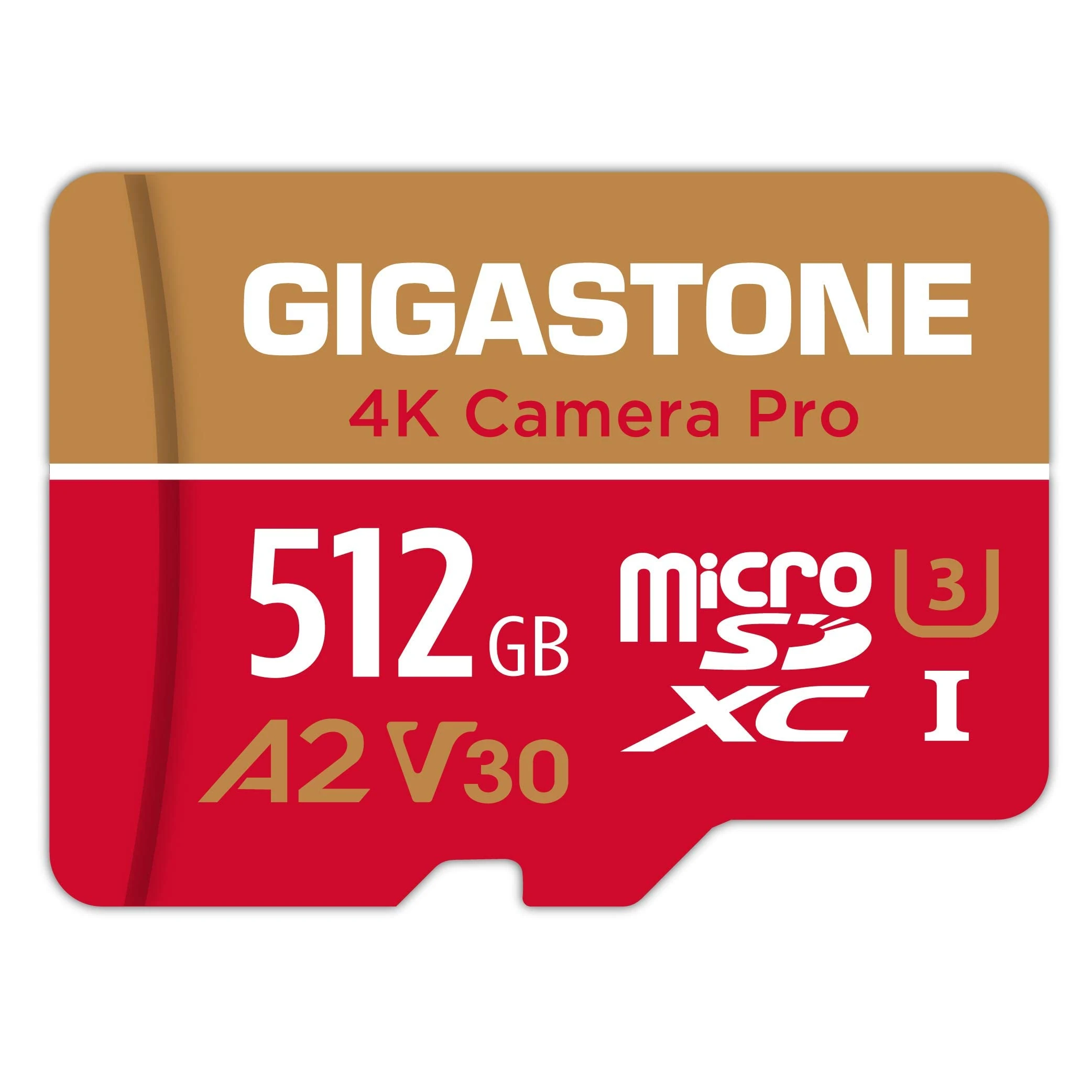 5-Years Data RecoveryGIGASTONE 512GB Micro SD Card, 4K Video Recording for GoPro, Action Camera, DJI, Drone, Nintendo-Switch, R/W up to 100/60 MB/s MicroSDXC Memory Card UHS-I U3 A2 V30 C10