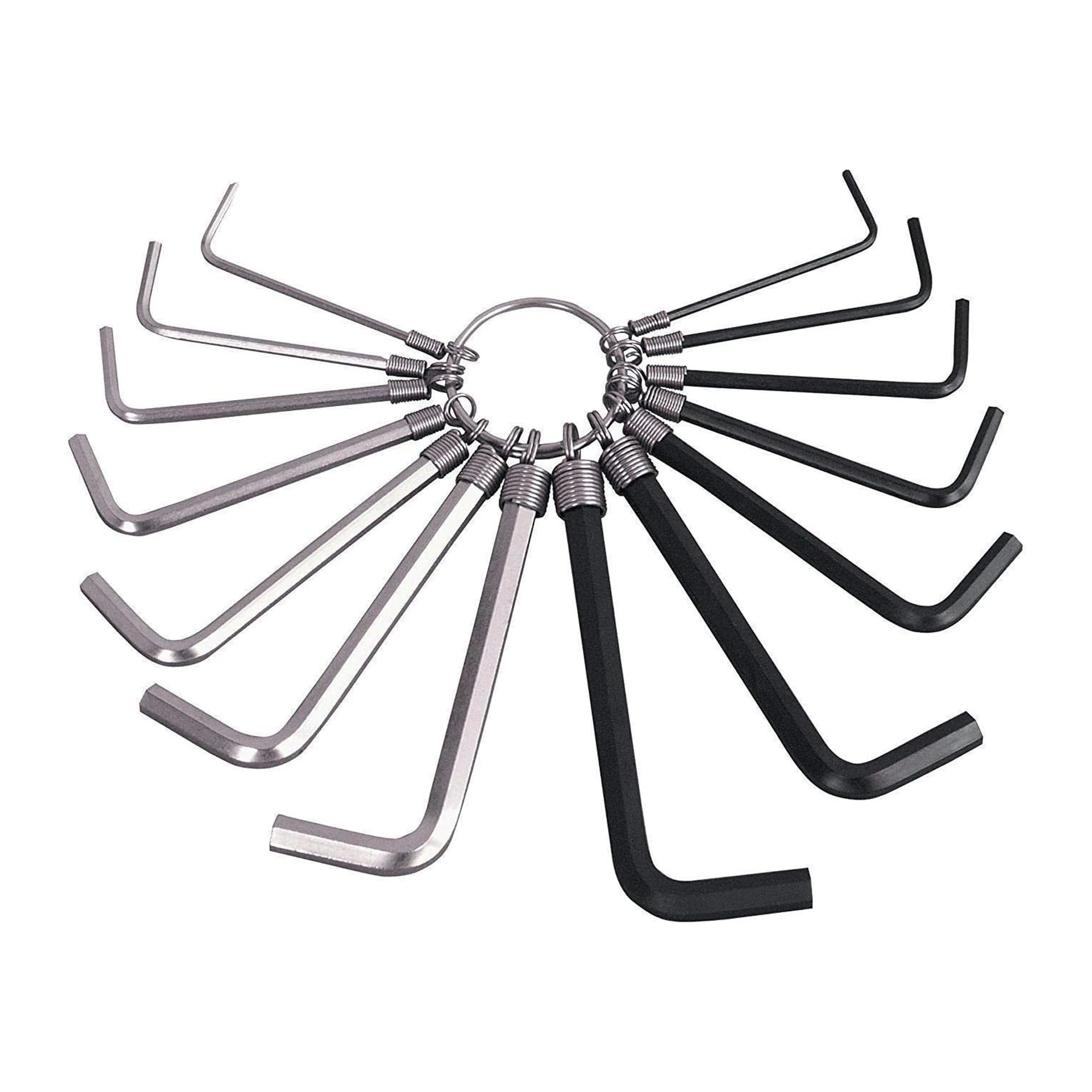 G4GADGET 14PCS Hex Key Allen Key Set on Metal Ring – Metric (1.5mm, 2mm, 2.5mm, 3mm, 4mm, 5mm, 6mm) & Imperial (1/16”, 5/64”, 3/32”, 1/8”, 5/32”, 3/16”, 7/32”) – Durable Steel Wrench Tool Set