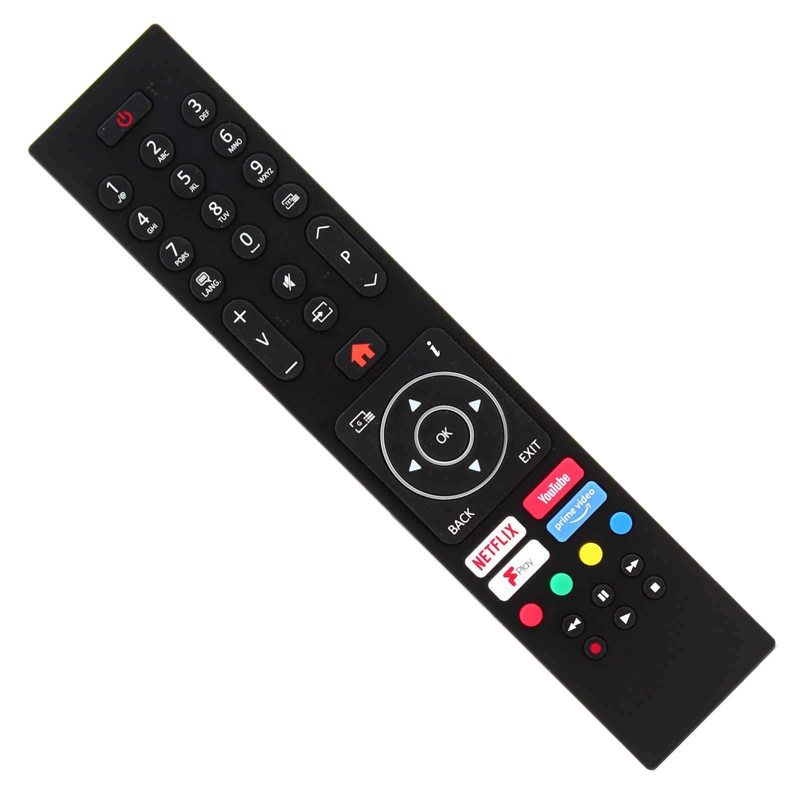 Original Replacement Remote Control for Bush Digihome Finlux Electriq RC43137P 30101759 2018-2022 Latest Models Smart LED TVs with Prime Video NetFlix Youtube Freeview F play Buttons