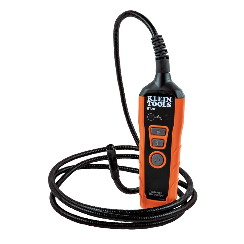 WiFi Borescope Inspection Camera with Rechargeable Lithium-Ion Battery and On-Board LED Lights Klein Tools ET20