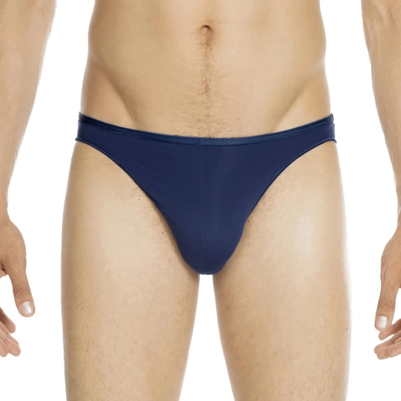 HOM, Mens, Plumes Micro Briefs, Navy Blue, XXL