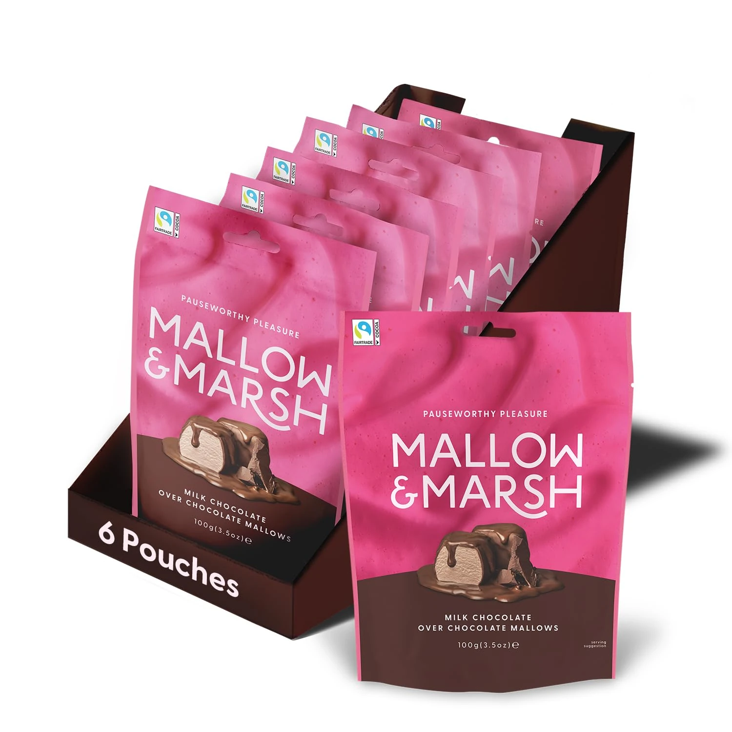 Mallow & Marsh Double Chocolate Marshmallow Sharing Bag – Multipack 6 x 100g