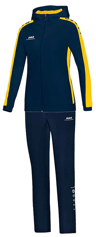 JAKO Women's Striker mit Kapuze Presentation Suit, Navy/Yellow, 36 (EU)