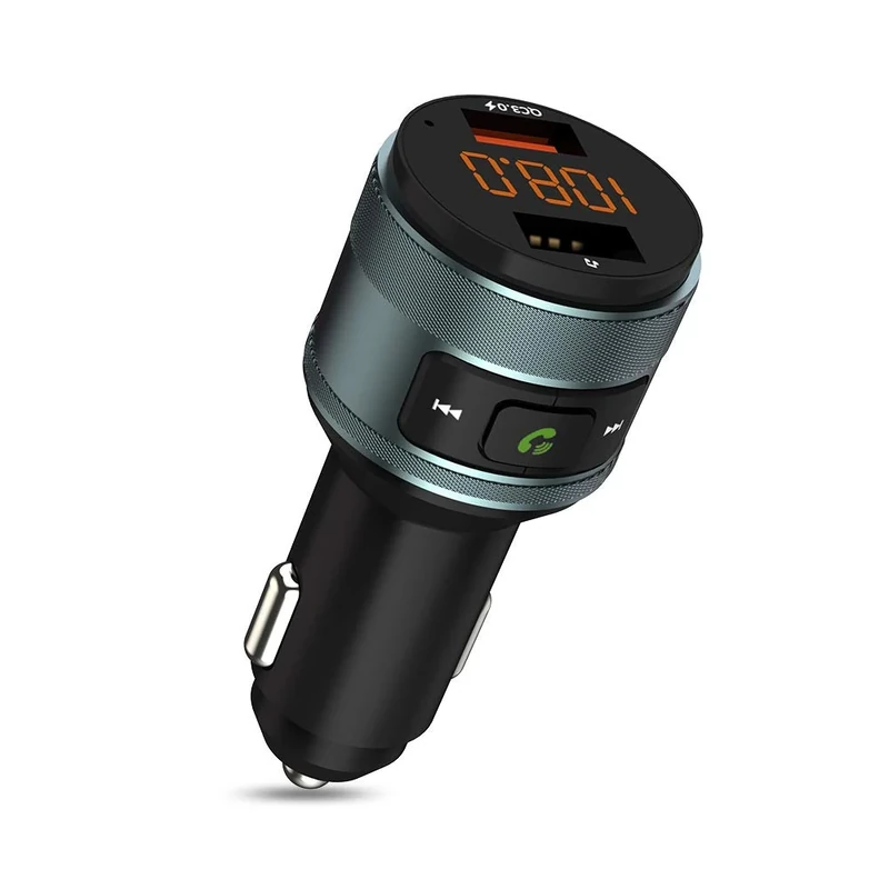 ZeaLife Bluetooth FM Transmitter Car Adapter with QC 3.0 Fast Charge