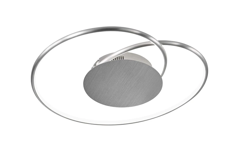 WOFI Interior Light, Living Room, Ceiling Light, Ceiling Light, Light, Light, lamp, Metal, Aluminium, dimmer, dimmable, Modern Plastic, 16 W, Brushed - Image 1