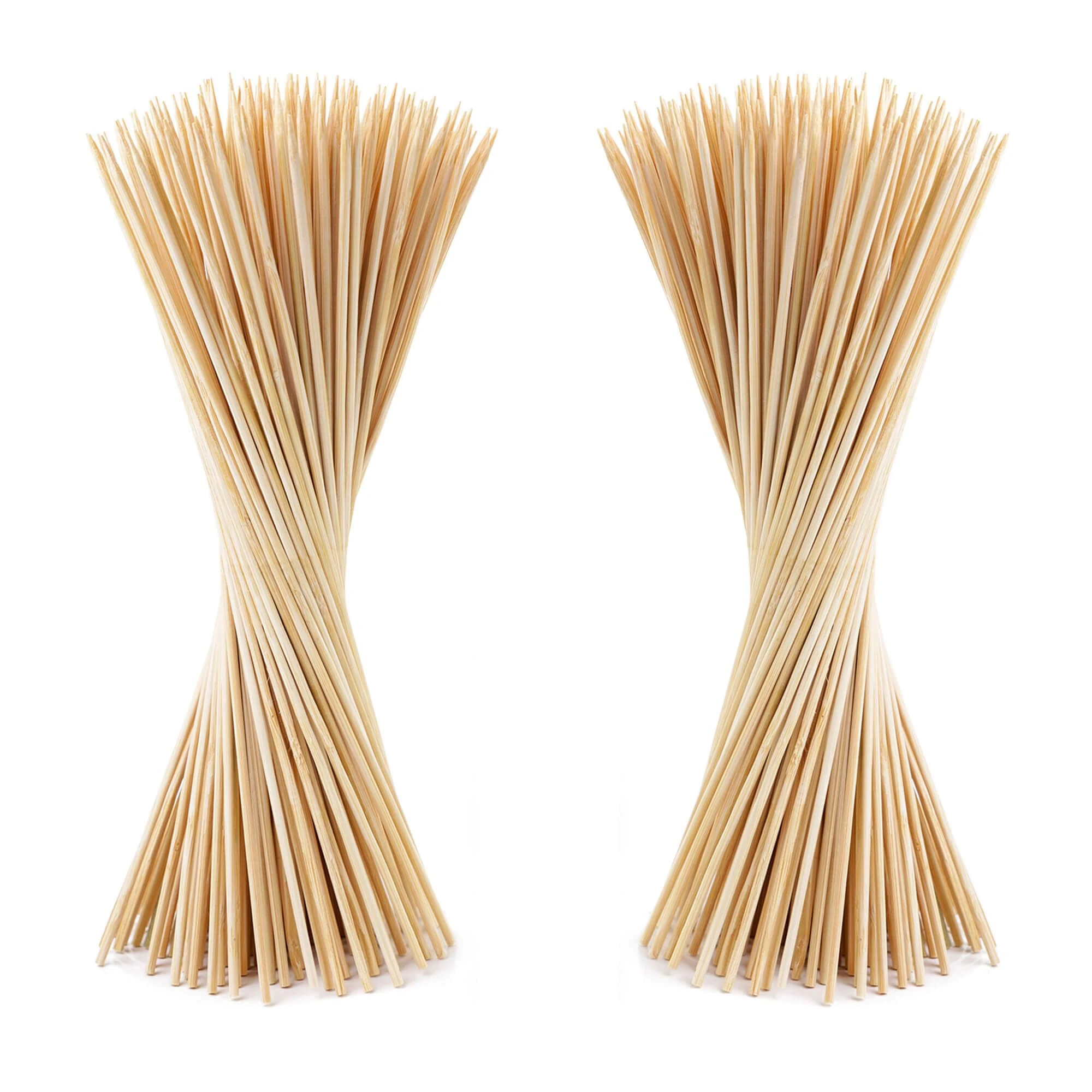 150 Bamboo Skewers 30cm in Length Wooden Skewers Sticks for BBQ, Cocktail, Shish Kabobs, Chocolate FountainParty Essentials