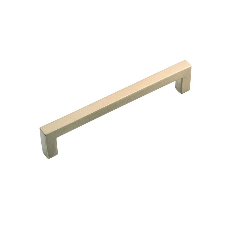 Hickory Hardware 10 Pack Solid Core Kitchen Cabinet Pulls, Luxury Cabinet Handles, Hardware for Doors & Dresser Drawers, 5-1/16 Inch (128mm) Hole Center, Elusive Golden Nickel, Skylight Collection - Image 1
