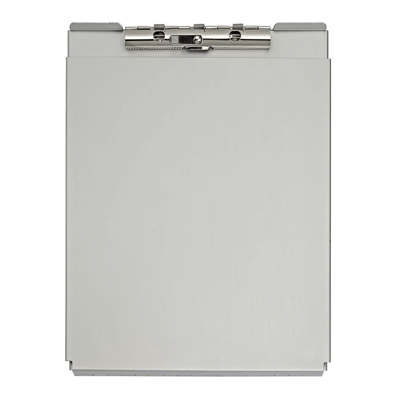 MAUL Clipboard A4 MAULcase Document Folder A4 with Storage Box for Paper, Ballpoint Pen, Calculator and Notepad | Opening Upwards | Suitable for Backpack and Briefcase | Silver