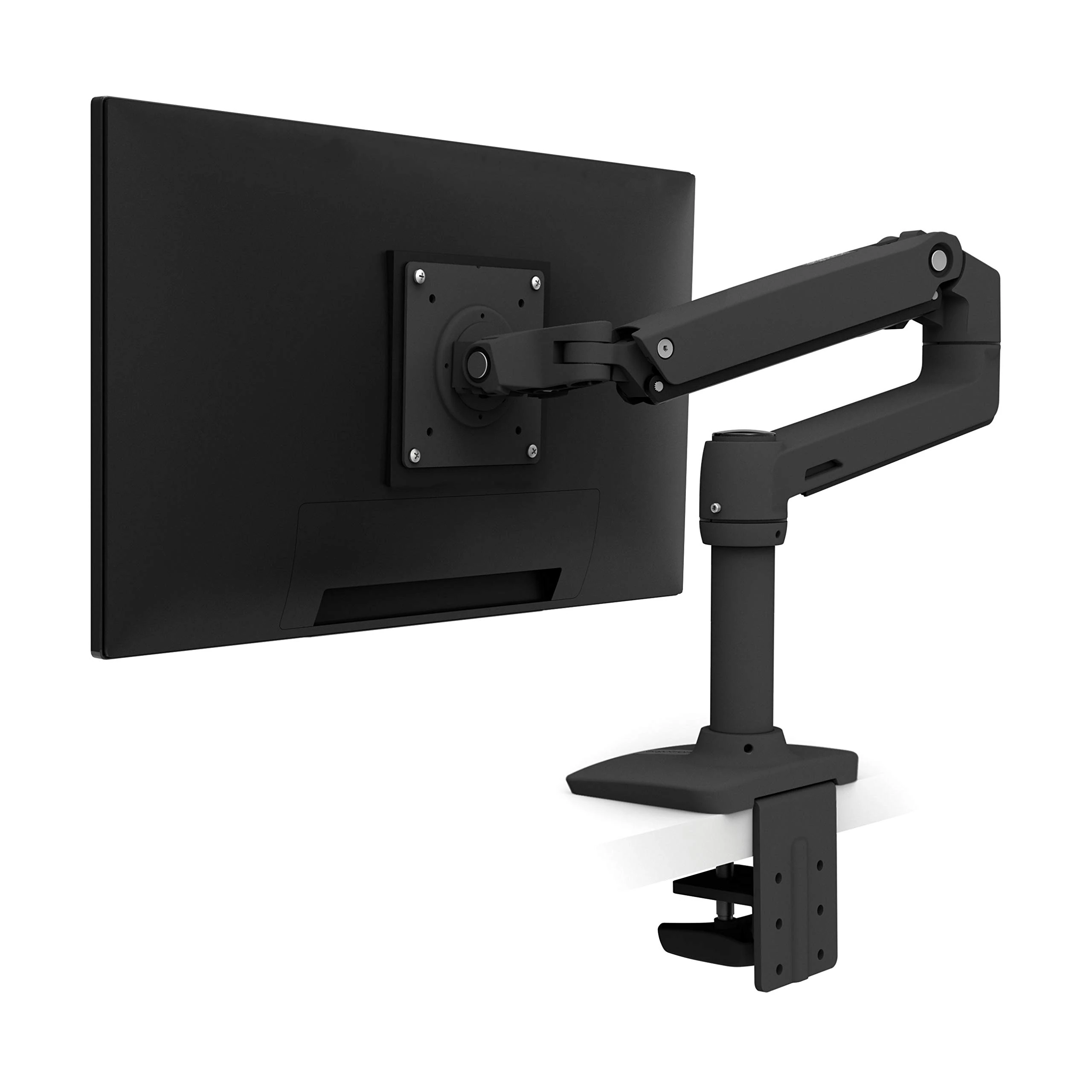 Ergotron – LX Premium Monitor Arm, Single Monitor Desk Mount – fits Flat Curved Ultrawide Computer Monitors up to 34 Inches, 3.2-11.3kg, VESA 75x75mm or 100x100mm – Matte Black (45-241-224)