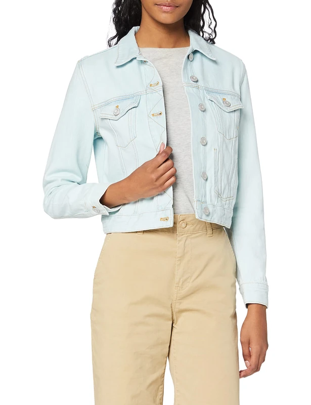 French Connection Women's Macee Denim Jacket, Blue (Light Blue 40), 14 (Manufacturer Size:-14-) - Image 1